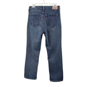 Levi's 724 Jeans Women's 32 Blue  High Rise Straight Dark Wash Cropped Stretch